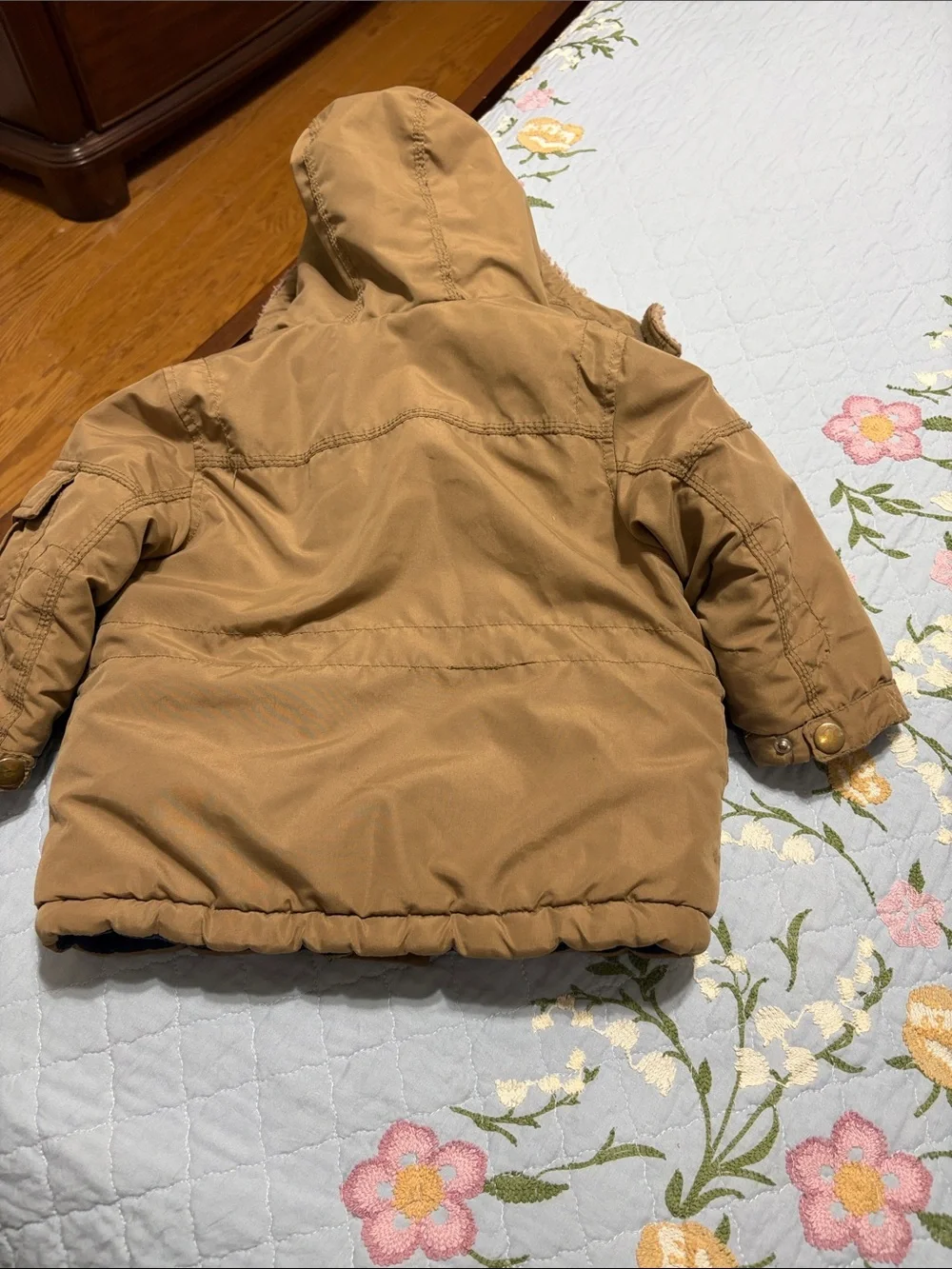 Oshkosh B’gosh Winter Front Utility Fleece Lined Toddler Jacket w Hoodie Size 2